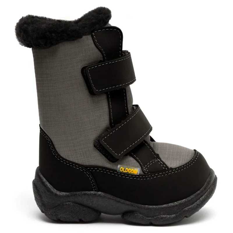Чоботи дитячі дутики Аляска чорно-сірі 23-31 розмір - зображення 2