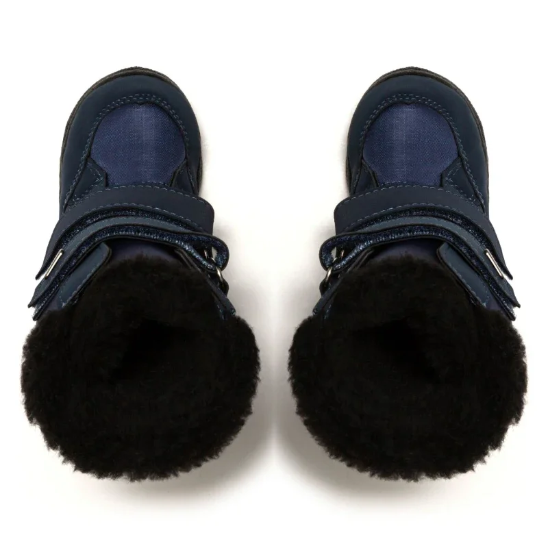 Чоботи дитячі дутики Аляска Сині 23-31 розмір - зображення 4