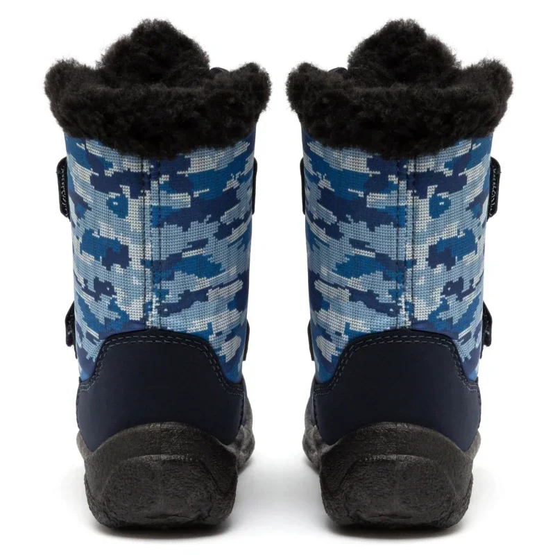 Чоботи дитячі дутики Аляска Синій камуфляж 23-31 розмір - зображення 3