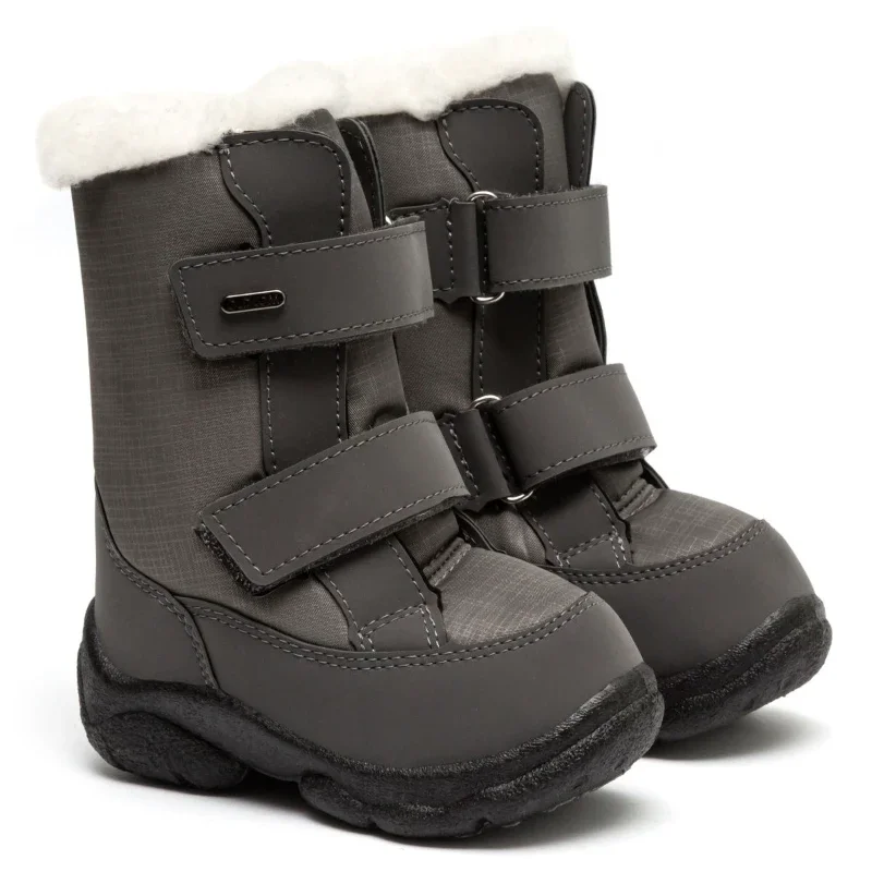 Чоботи дитячі дутики Аляска Сірі 23-31 розмір