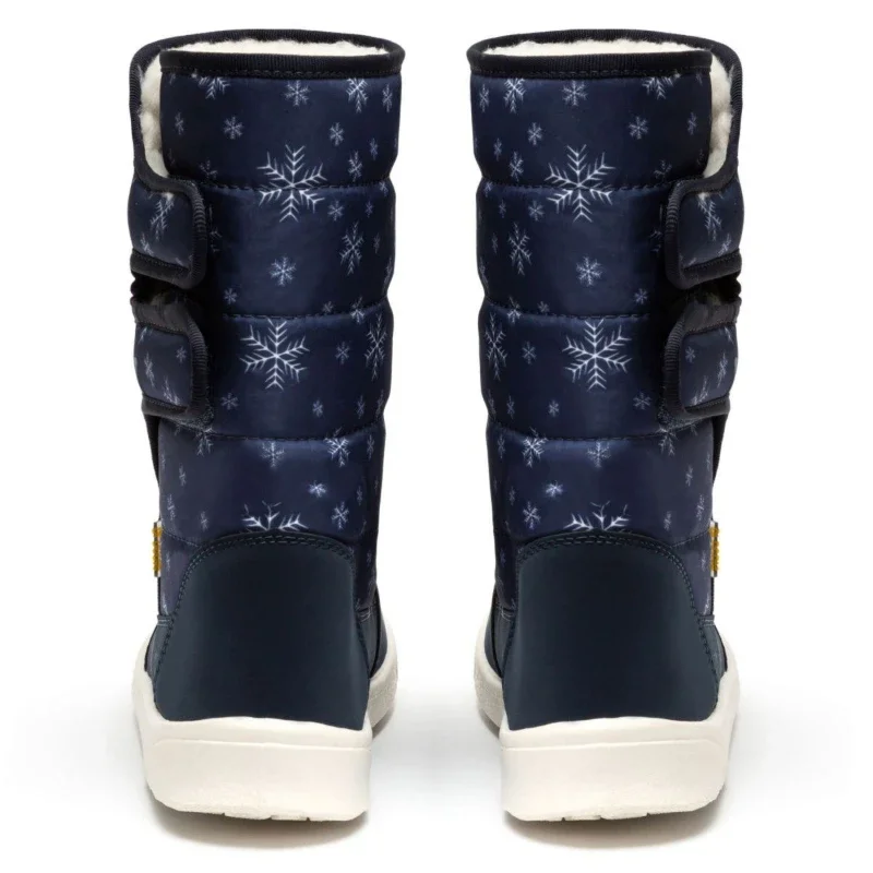 Дутіки жіночі зимові Аврора Сині сніжинка - зображення 3