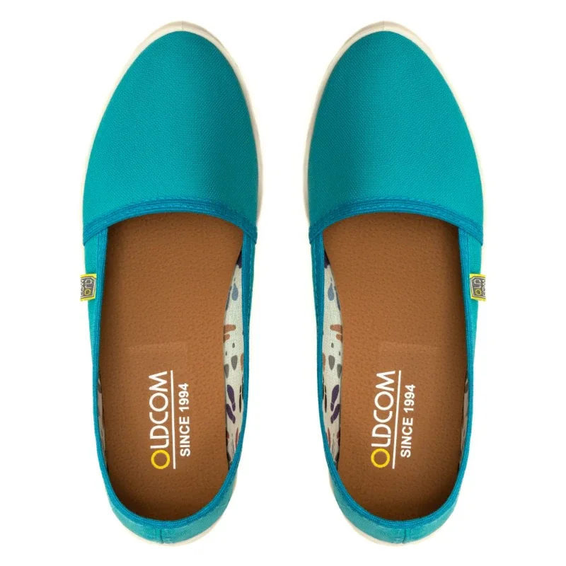 Жіночі сліпони Канвас Бірюзові - зображення 4
