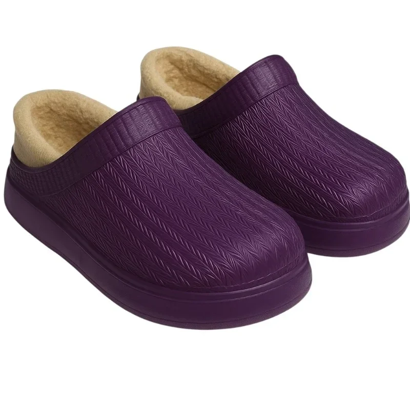 Жіночі сабо зимові Home фіолетові