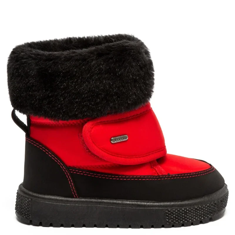 Дутики для дівчаток Еліза Чорно-червоні 21-29 розмір - зображення 2