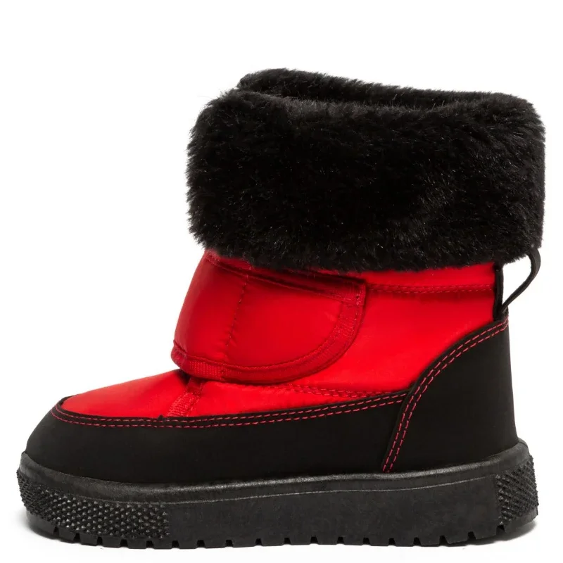 Дутики для дівчаток Еліза Чорно-червоні 21-29 розмір - зображення 3