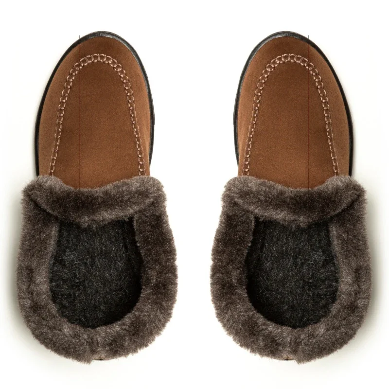Лофери жіночі на хутрі Leaf Коричневі - зображення 3