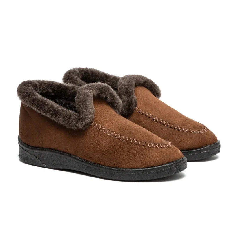 Лофери жіночі на хутрі Leaf Коричневі