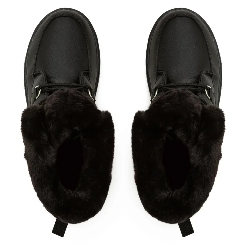 Черевики жіночі на хутрі Вермонт Чорні - зображення 4