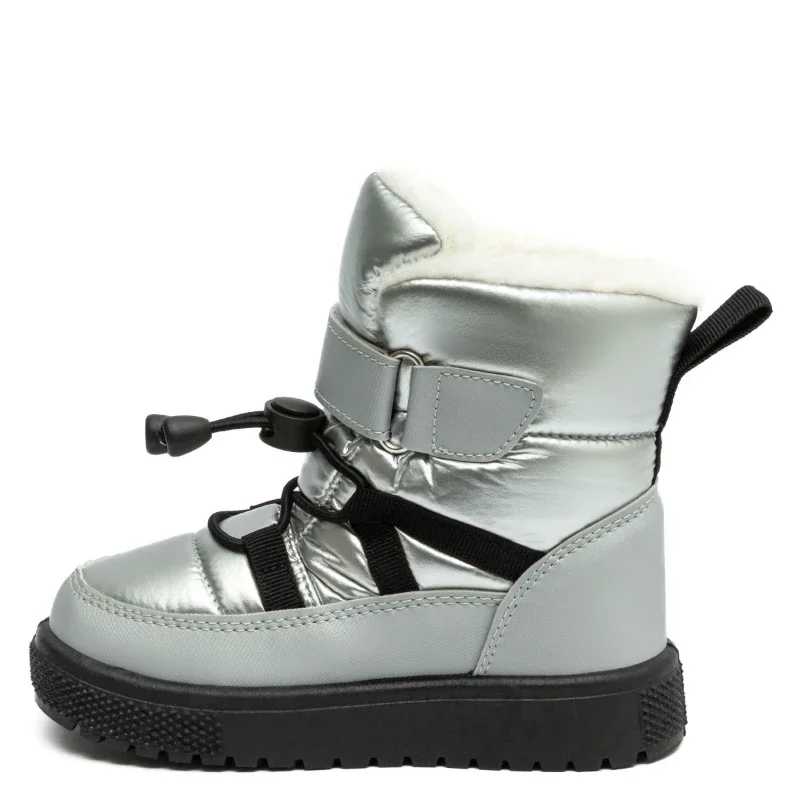 Чоботи дутики дитячі на хутрі Yetty Сірі 21-26 розмір - зображення 2