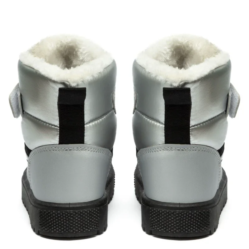 Чоботи дутики дитячі на хутрі Yetty Сірі 21-26 розмір - зображення 3