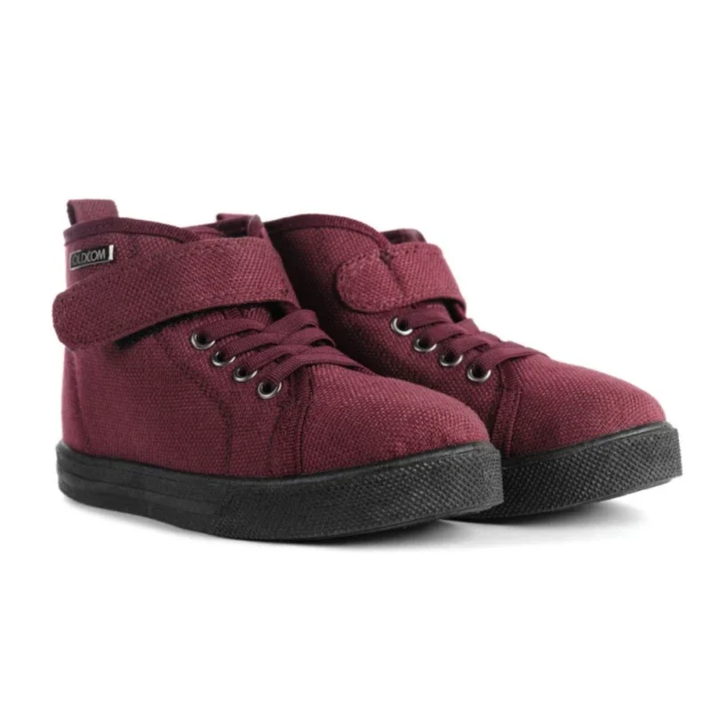 Кеди дитячі на флісі Yuta бордові